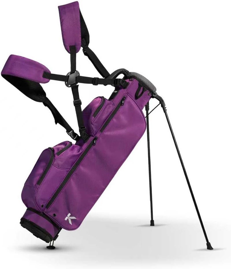 KVV Lightweight Pitch and Putt Golf Bag with Stand, Adjustable Dual Straps, Golf Stand Bag for Extra Storage in a Smaller Size - Image 1